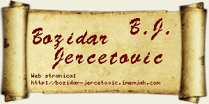 Božidar Jerčetović vizit kartica